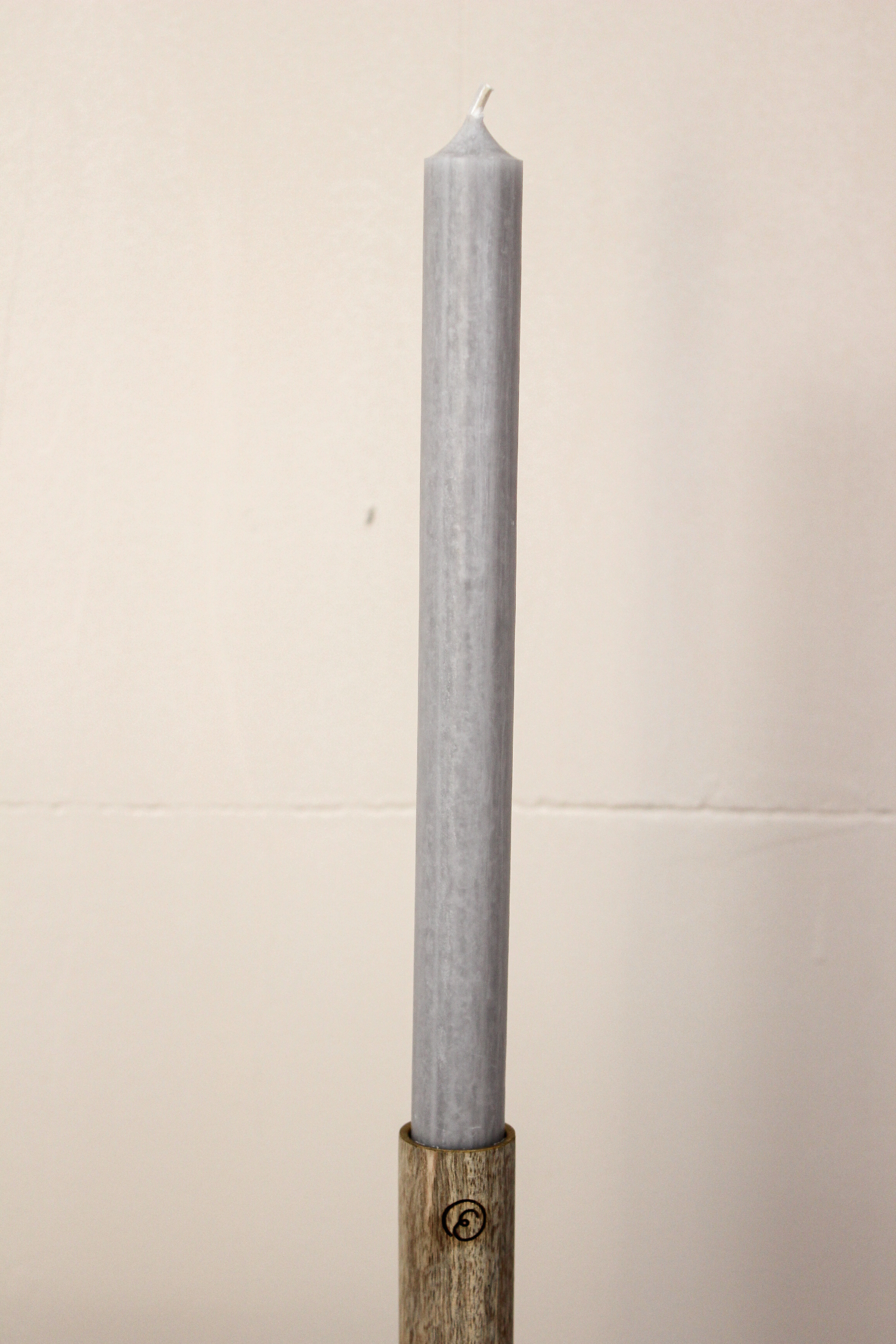 Stabkerze Yva groß - Grau