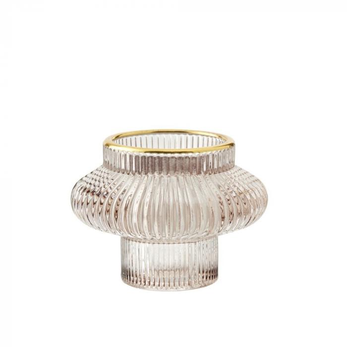 Kleines Windlicht Levi - Puderrosé