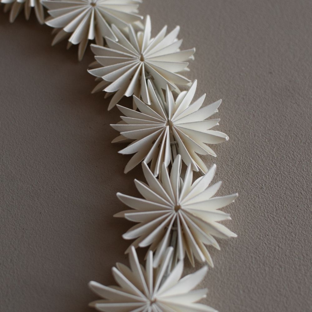 Papierkranz Flake - ivory