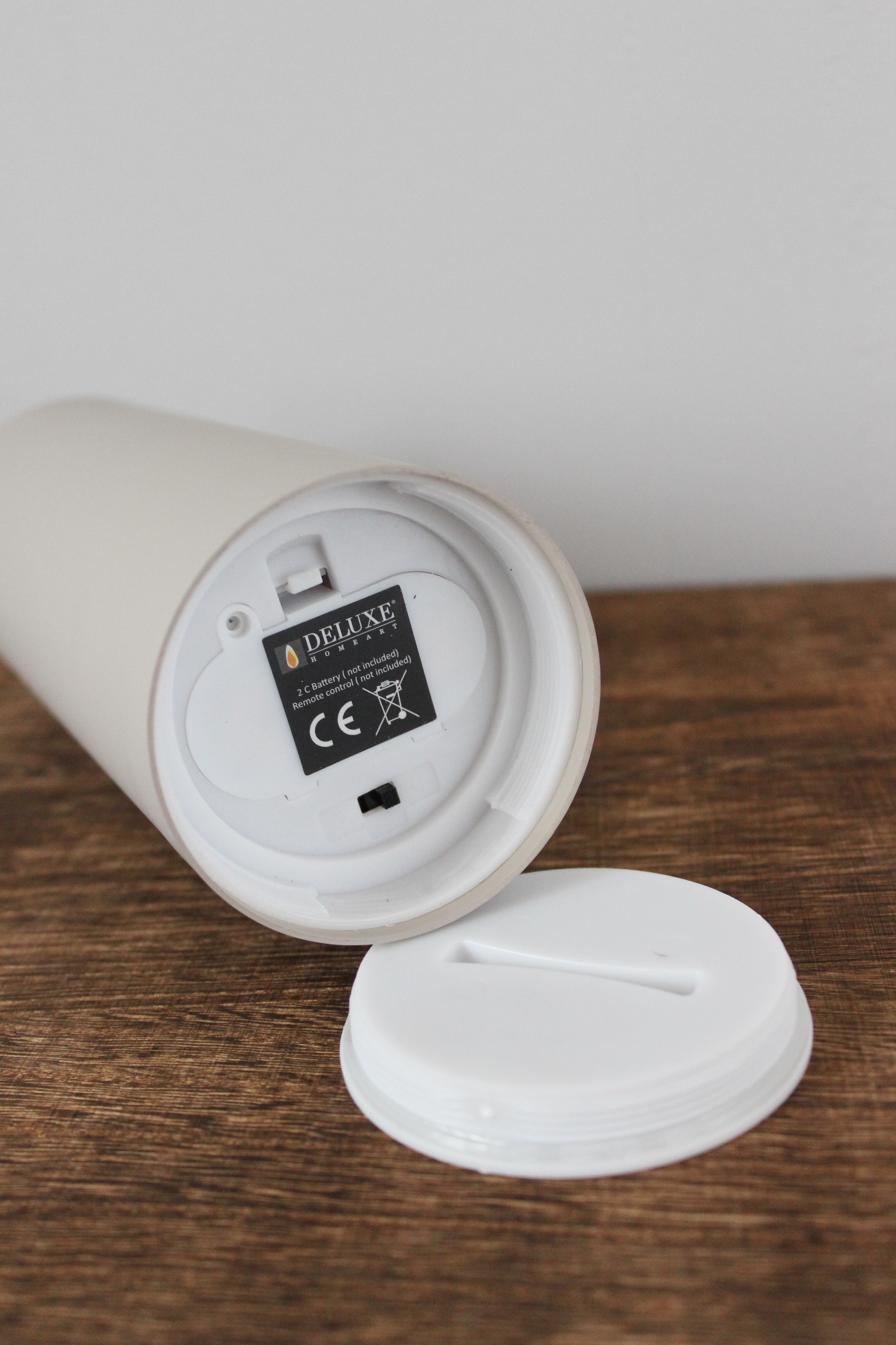 LED Stumpenkerze 7,5x20 - Grau