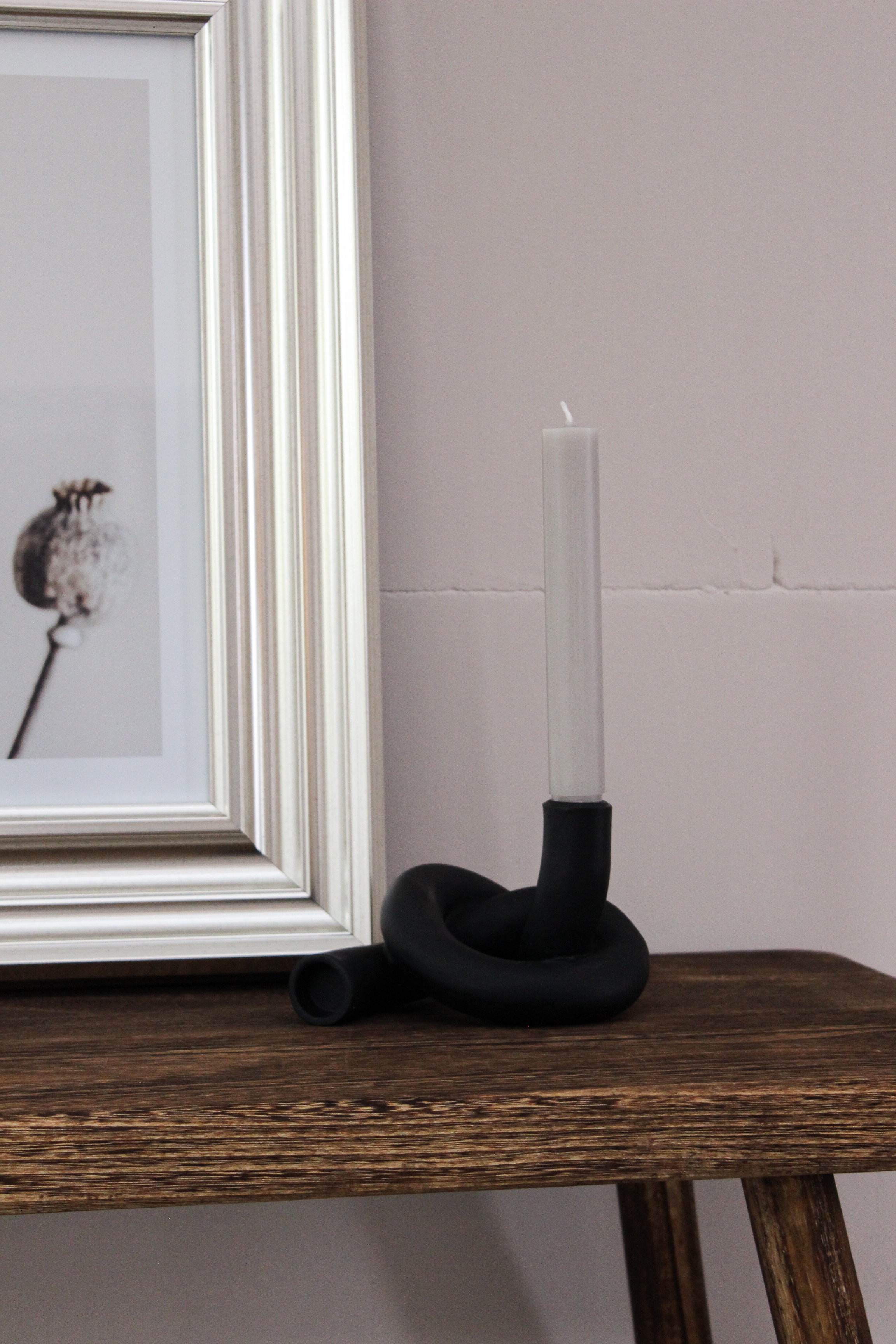Kerzenhalter Knut single schwarz