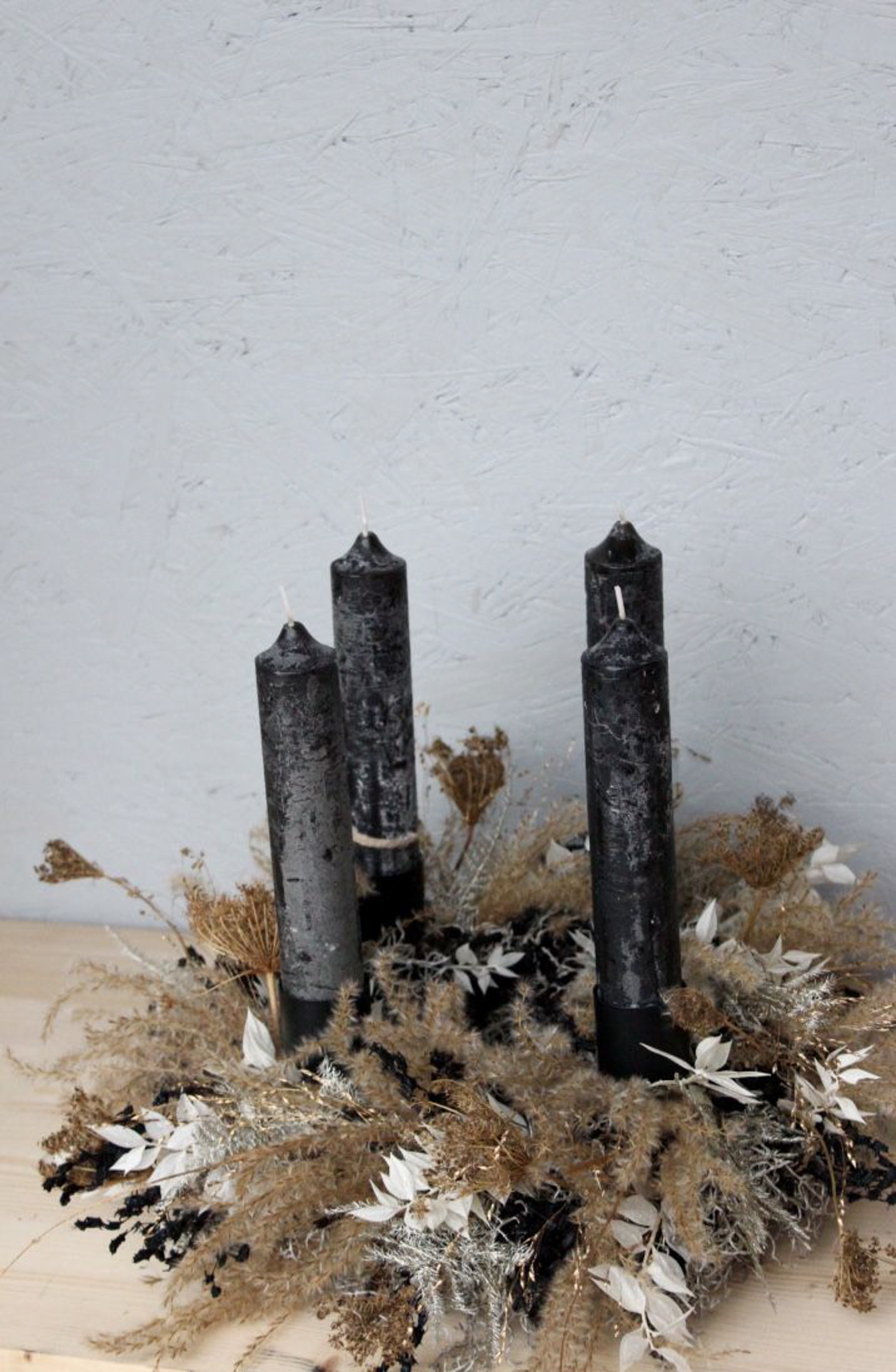 Kerze Berta klein - Schwarz