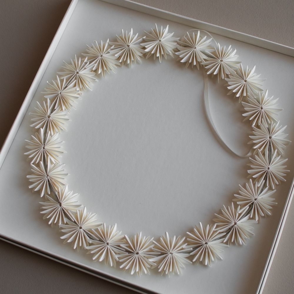 Papierkranz Flake - ivory