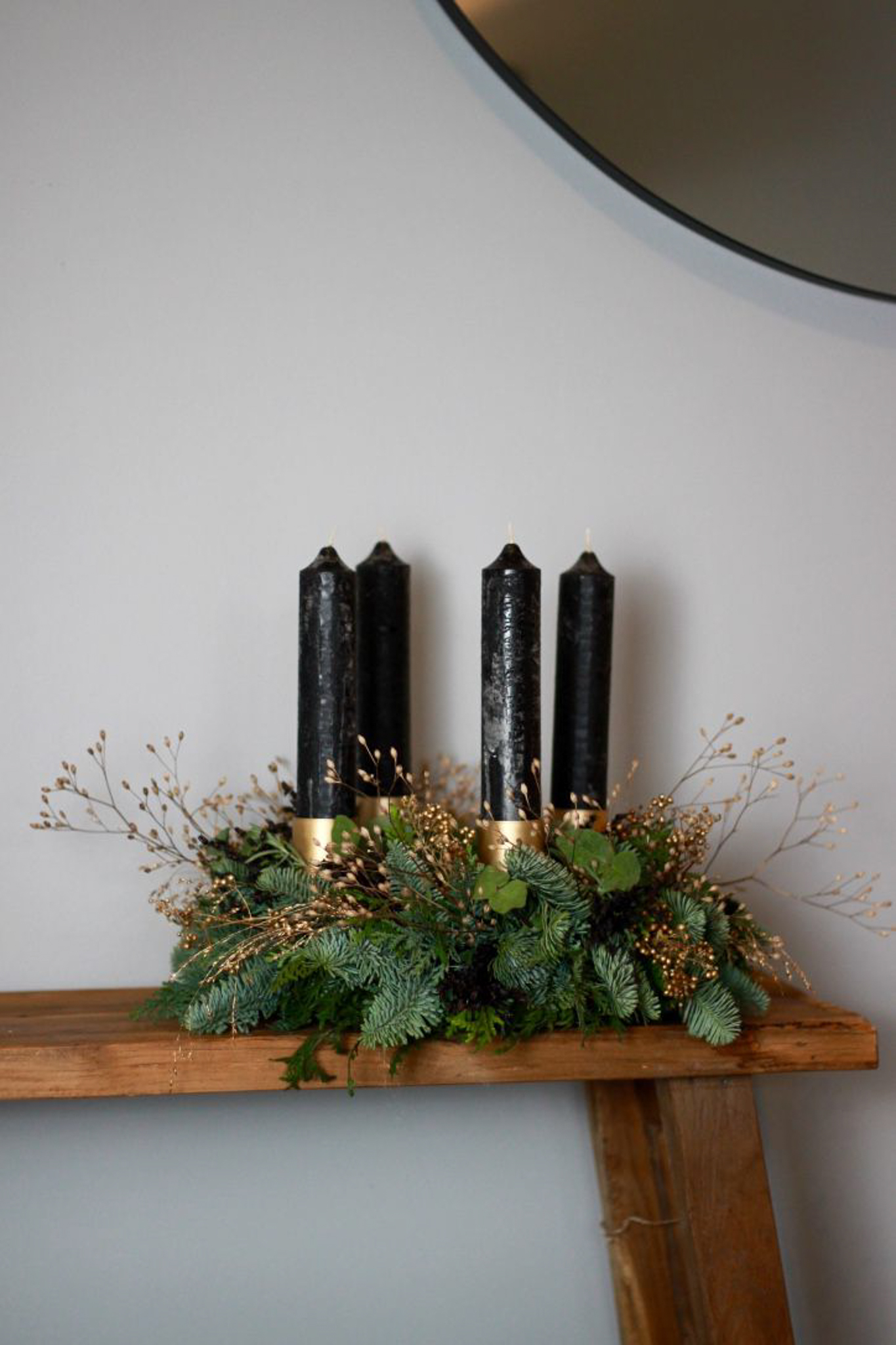 Kerze Berta klein - Schwarz